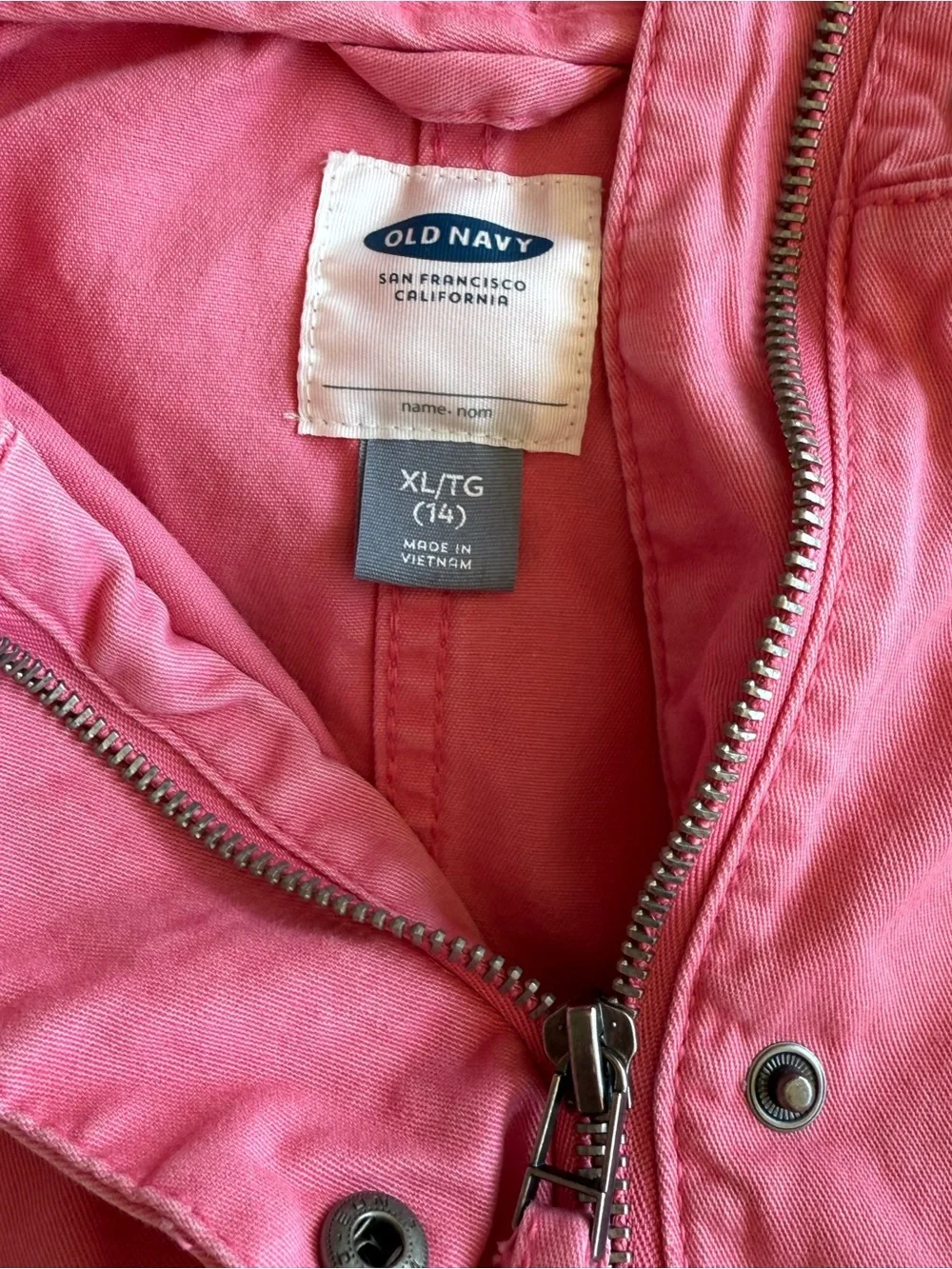 Old Navy Pink Hooded Drawstring Anorak Jacket